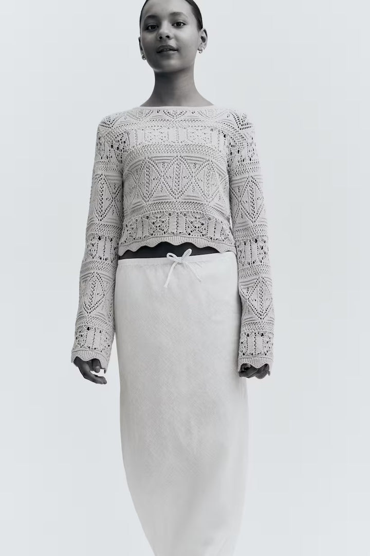 H&M Linen Blend Skirt