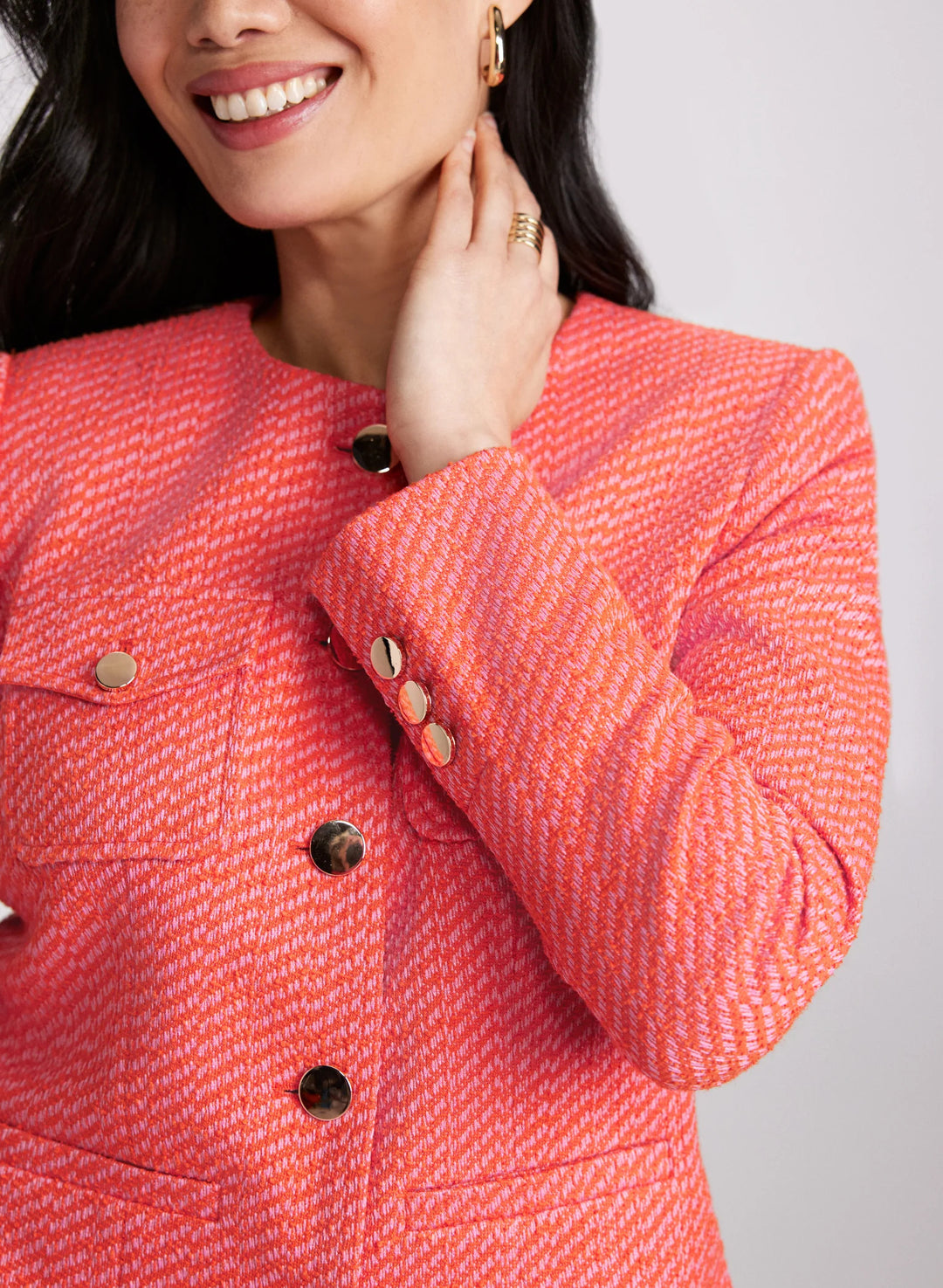 LAURA Bouclé Button-Down Jacket
