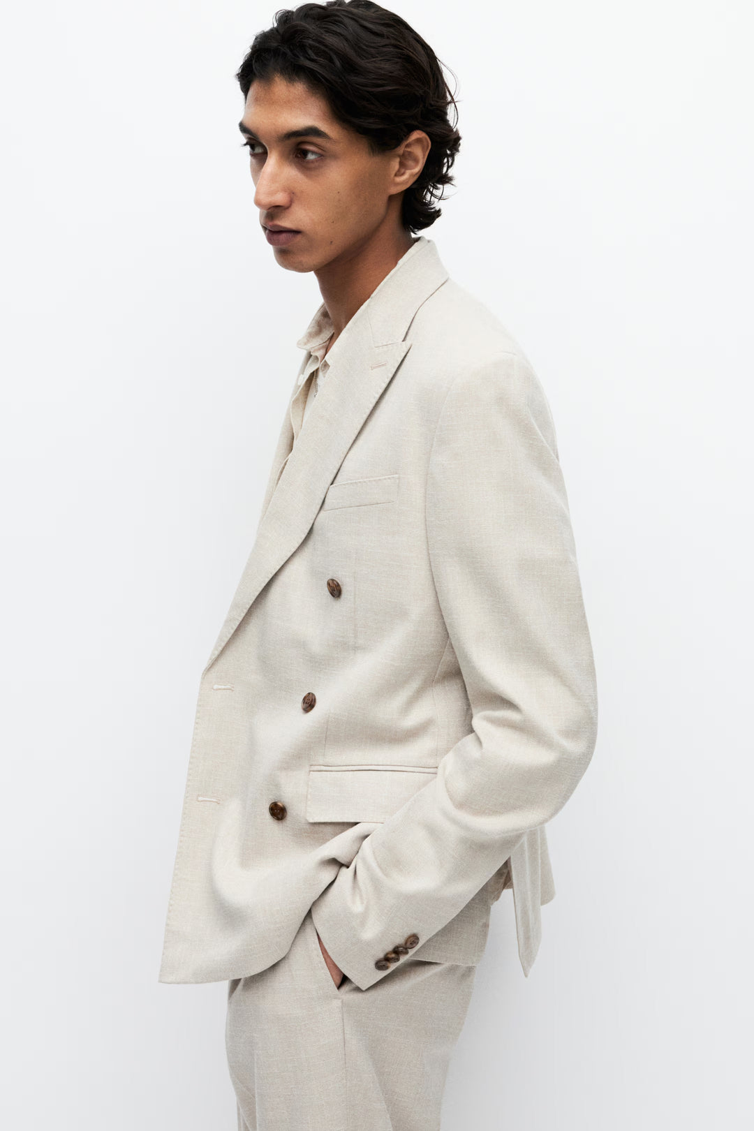 H&M Regular Fit Double-Breasted Jacket