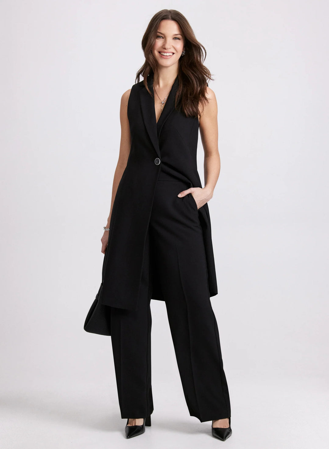 LAURA Long Buttoned Vest