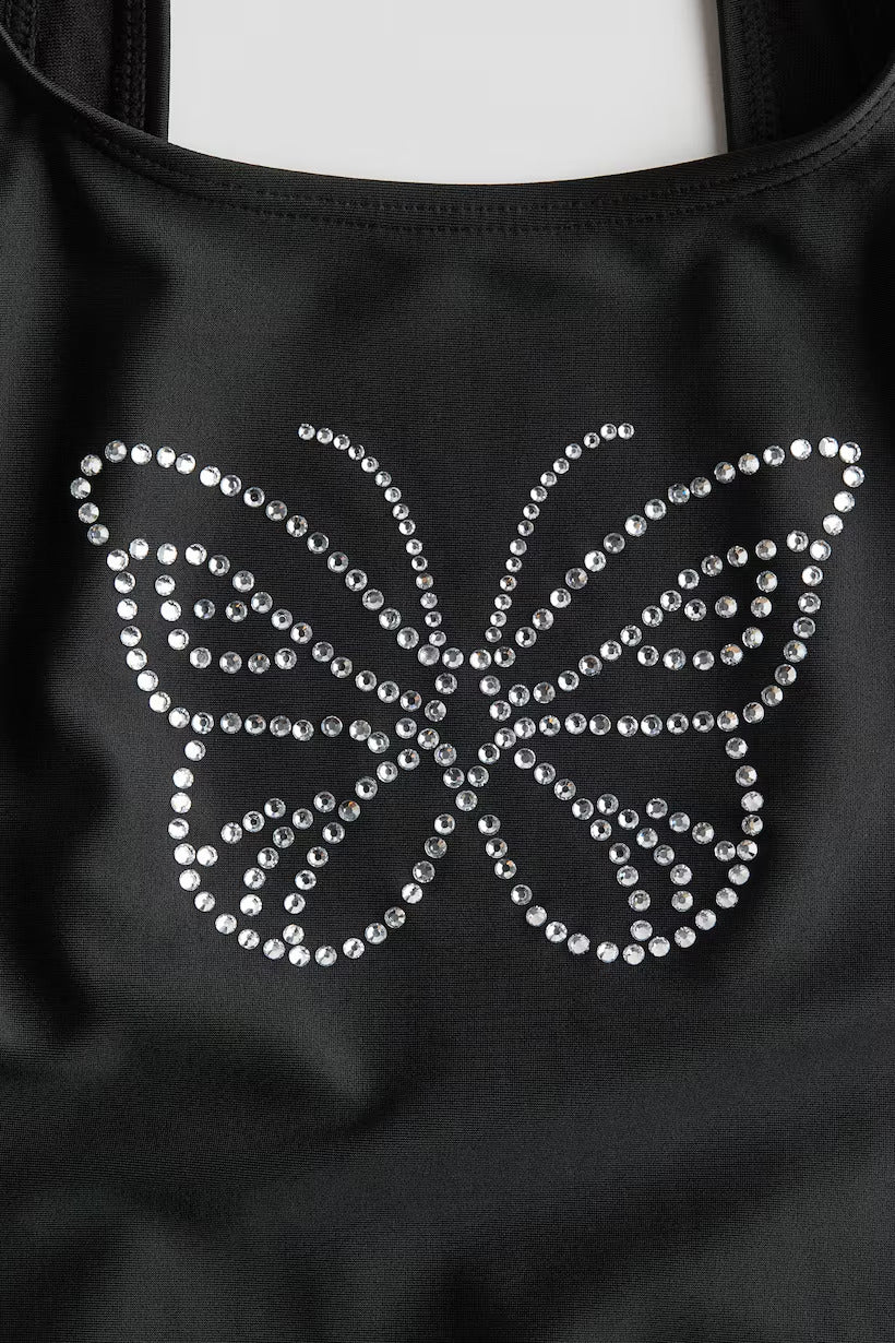 H&M Rhinestone-Embellished Swimsuit