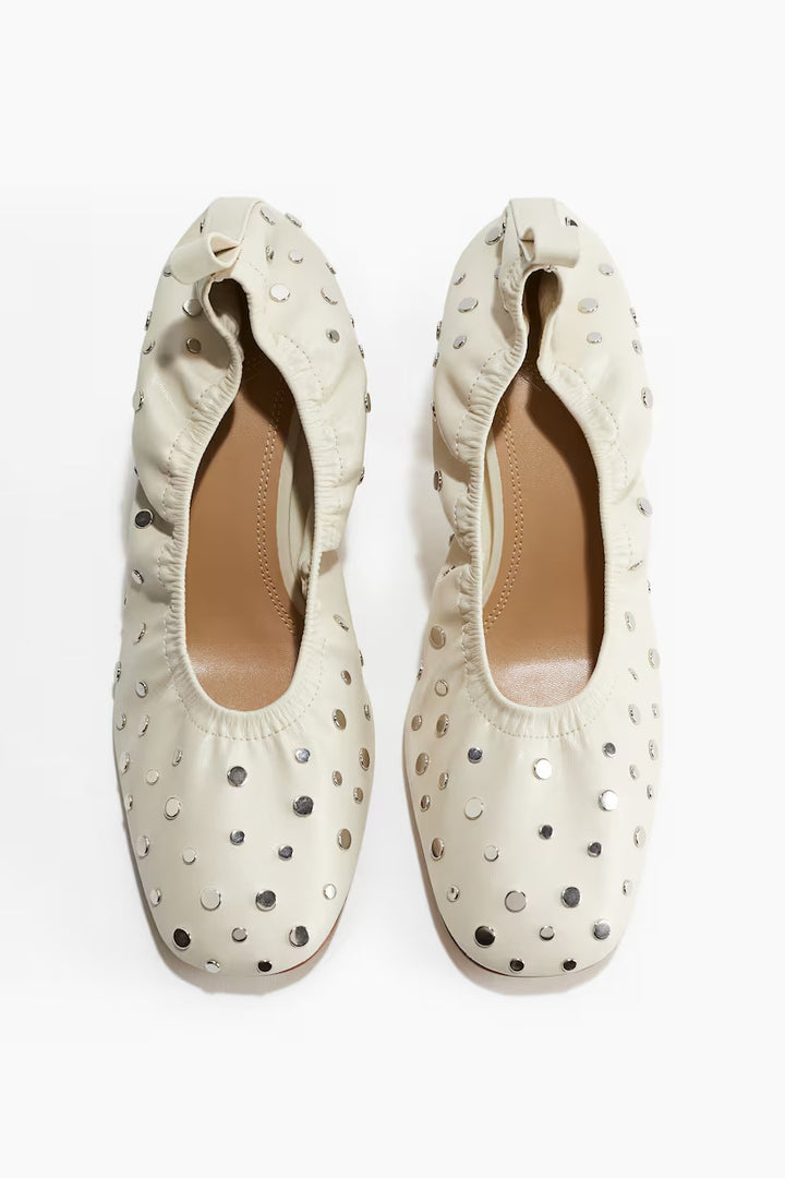 H&M Studded Ballet-Style Pumps