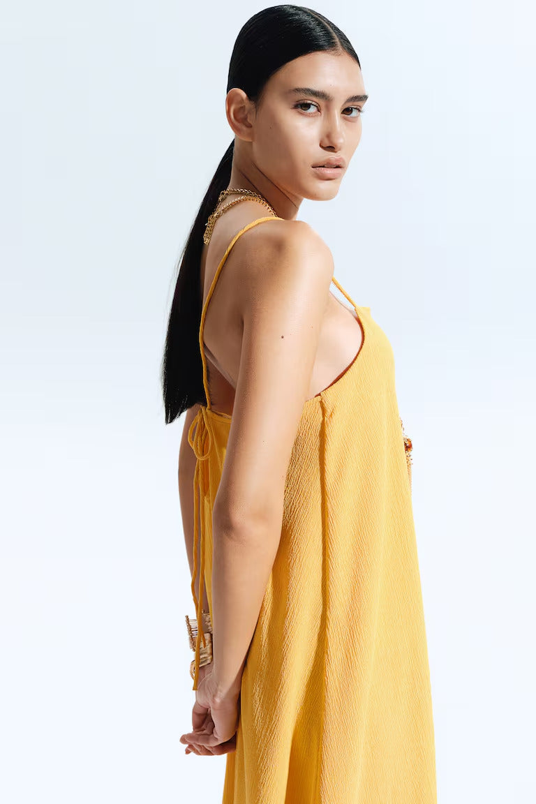 H&M Crinkled Slip Dress