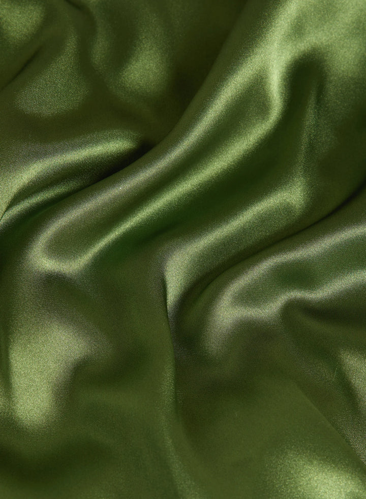 LAURA Drape Neck Satin Dress