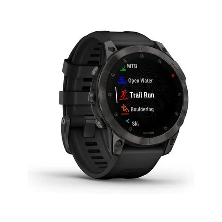 Garmin epix Gen 2, Premium active smartwatch, Health and wellness features, touchscreen AMOLED display, adventure watch with advanced features, black titanium