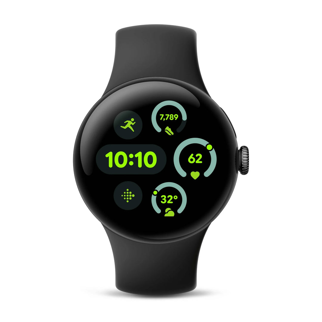 Google Pixel Watch 3 (41mm) - Android Smartwatch with Heart Rate Tracking, Advanced Running from Fitbit, Fitness Insights, 24-Hour Battery - Matte Black Aluminum Case - Obsidian Band - Wi-Fi