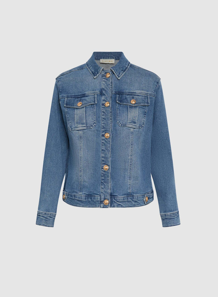 LAURA Button-Down Denim Jacket
