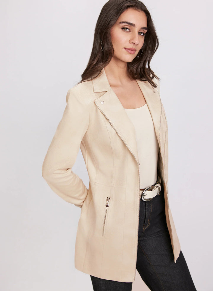 LAURA Zip Detail Redingote Jacket