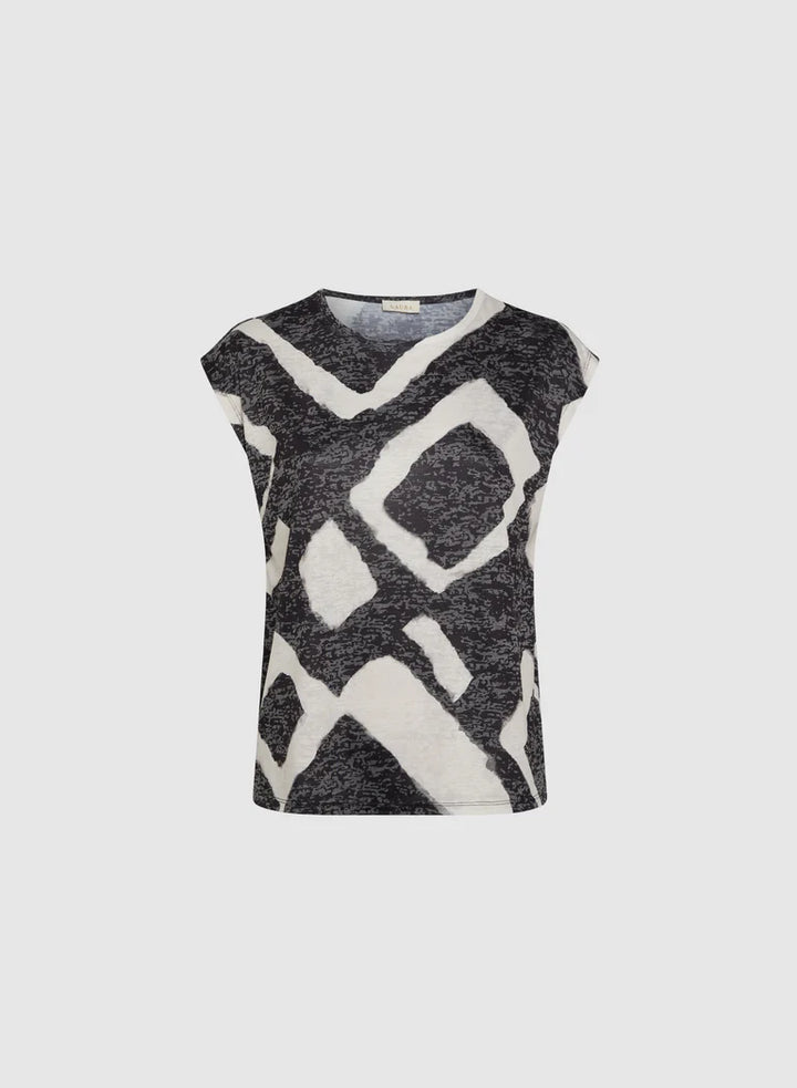 LAURA Printed Burnout T-Shirt