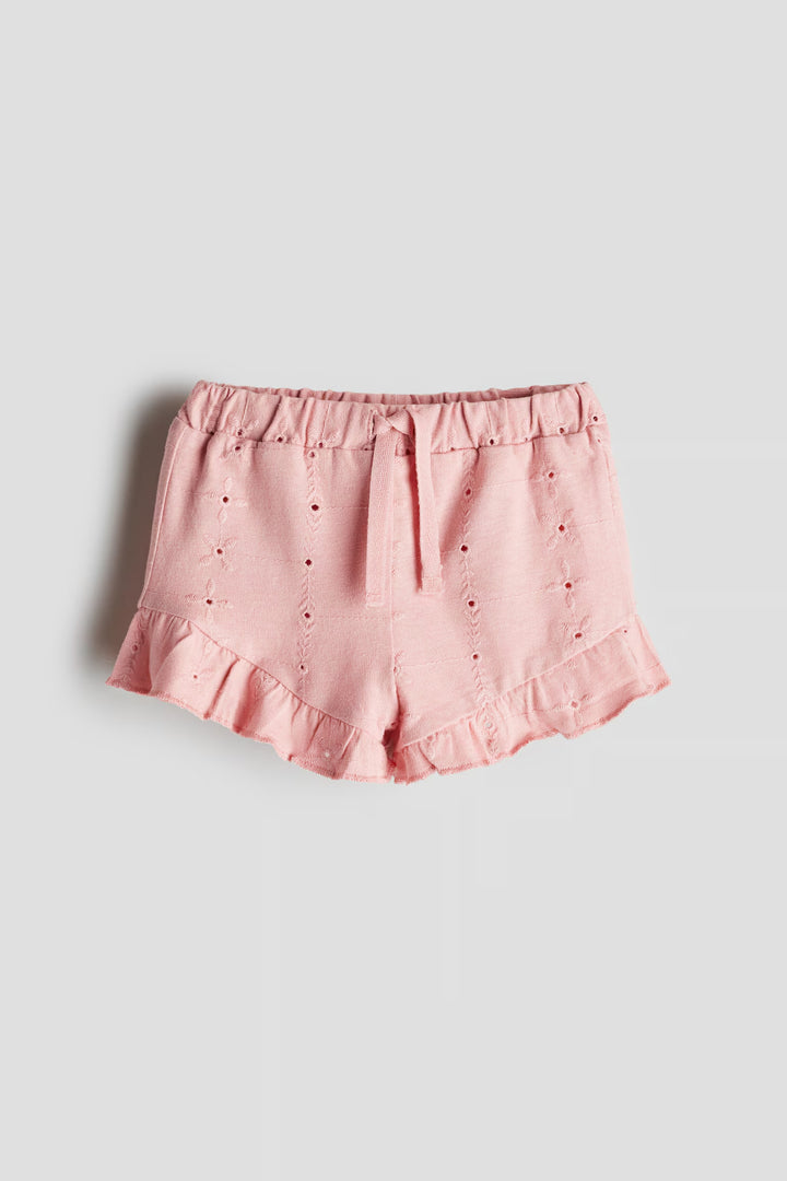 H&M Jersey Shorts with Eyelet Embroidery