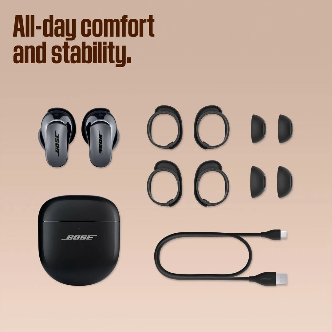 Bose QuietComfort Ultra Earbuds, Wireless Noise Cancelling Earbuds, Black