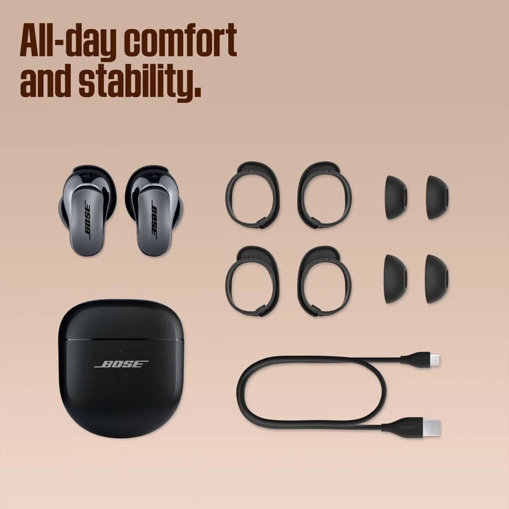 Bose QuietComfort Ultra Earbuds, Wireless Noise Cancelling Earbuds, Black