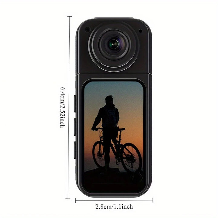 MARVUE Thumb Action Camera 2.7K HD 1.47”IPS Display, 180° Wide Angle Rotating Lens with Magnetic Neck Strap