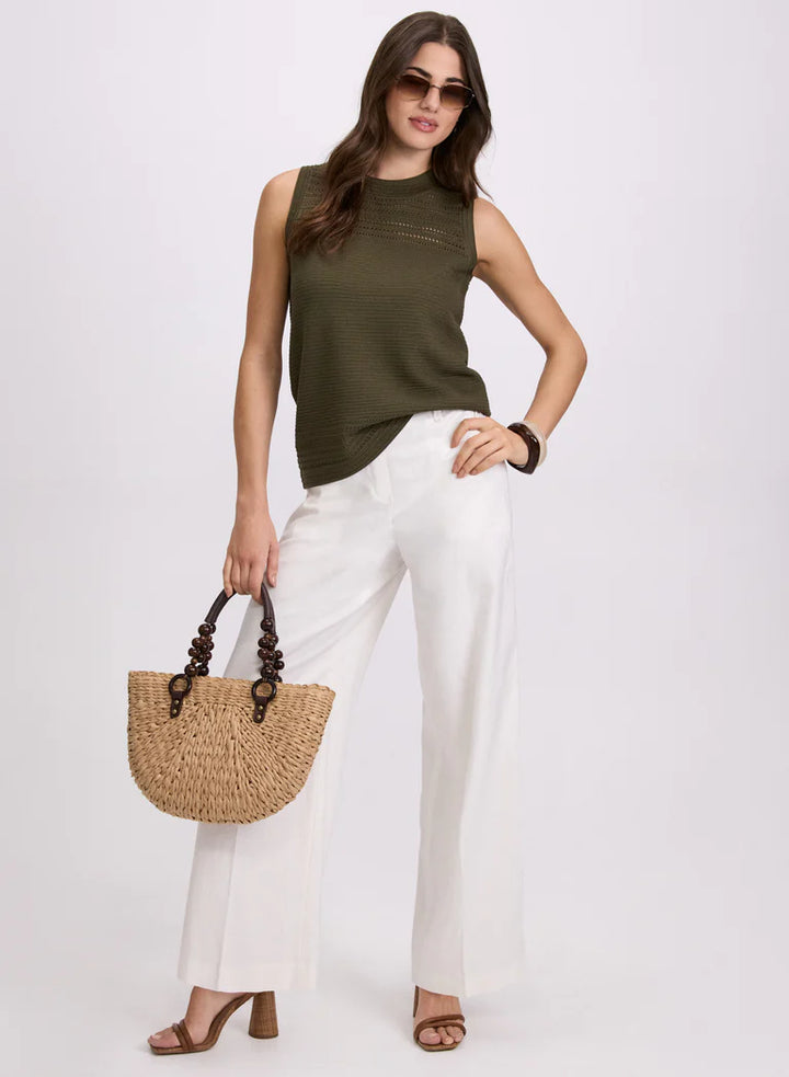 LAURA Pointelle Knit Tank Top