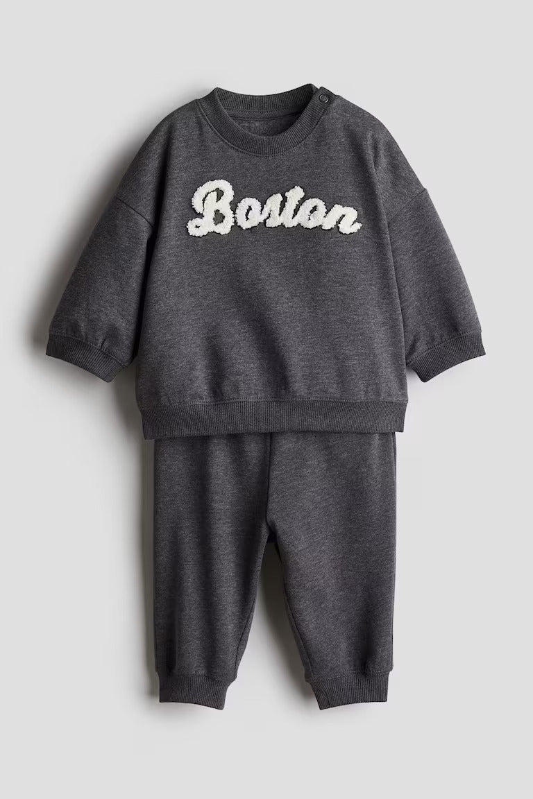 H&M 2-piece Set with Text Motif
