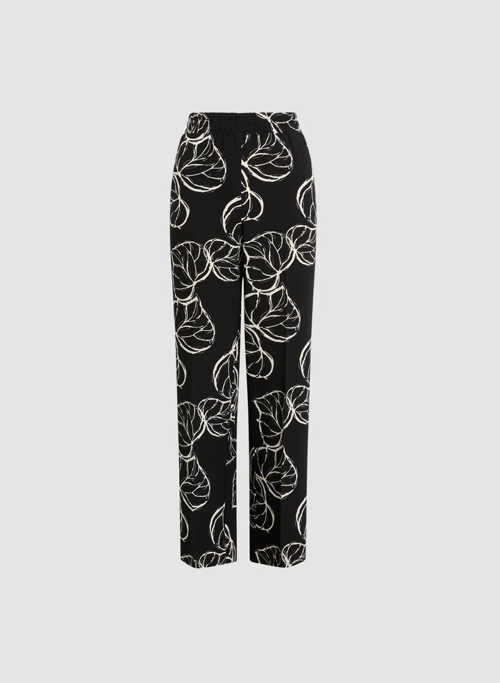 LAURA Wide-Leg Crepe Pants