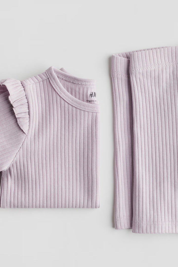H&M 2-piece Ribbed Cotton Set
