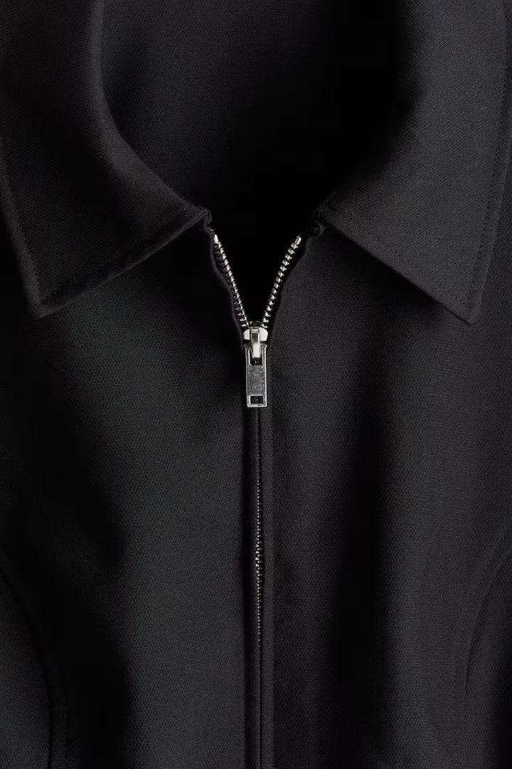 H&M ZIP-FRONT SLEEVELESS TOP WITH COLLAR