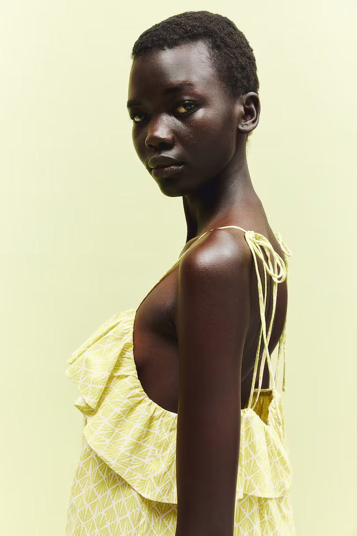 H&M Flounce-trimmed Camisole Dress