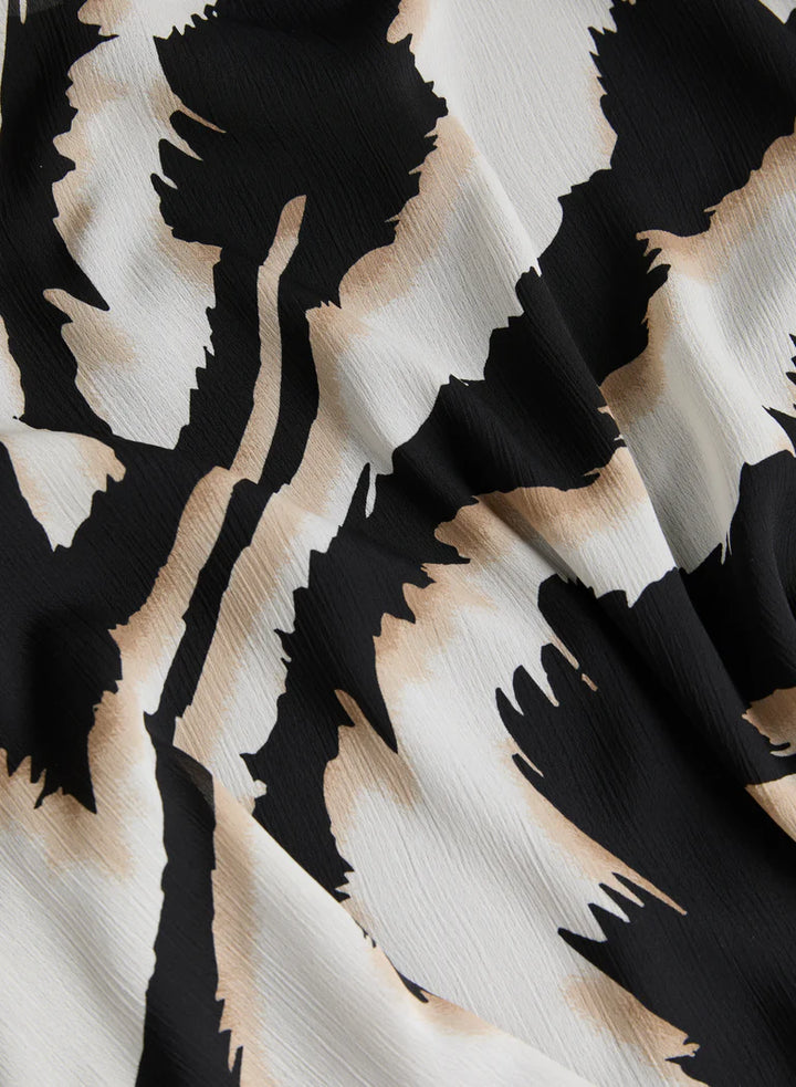 LAURA Zebra Print Asymmetric Blouse