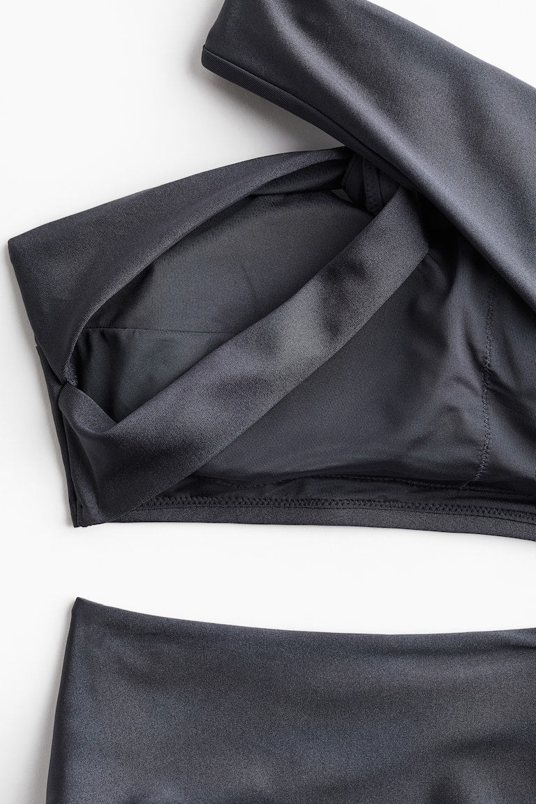 H&M Padded-Cup High-Leg Swimsuit