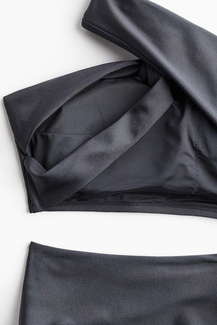 H&M Padded-Cup High-Leg Swimsuit