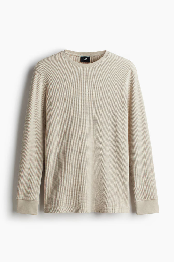 H&M Slim Fit Waffled Jersey Shirt