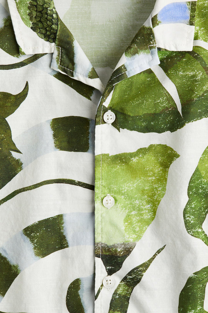 H&M Printed Cotton Resort Shirt