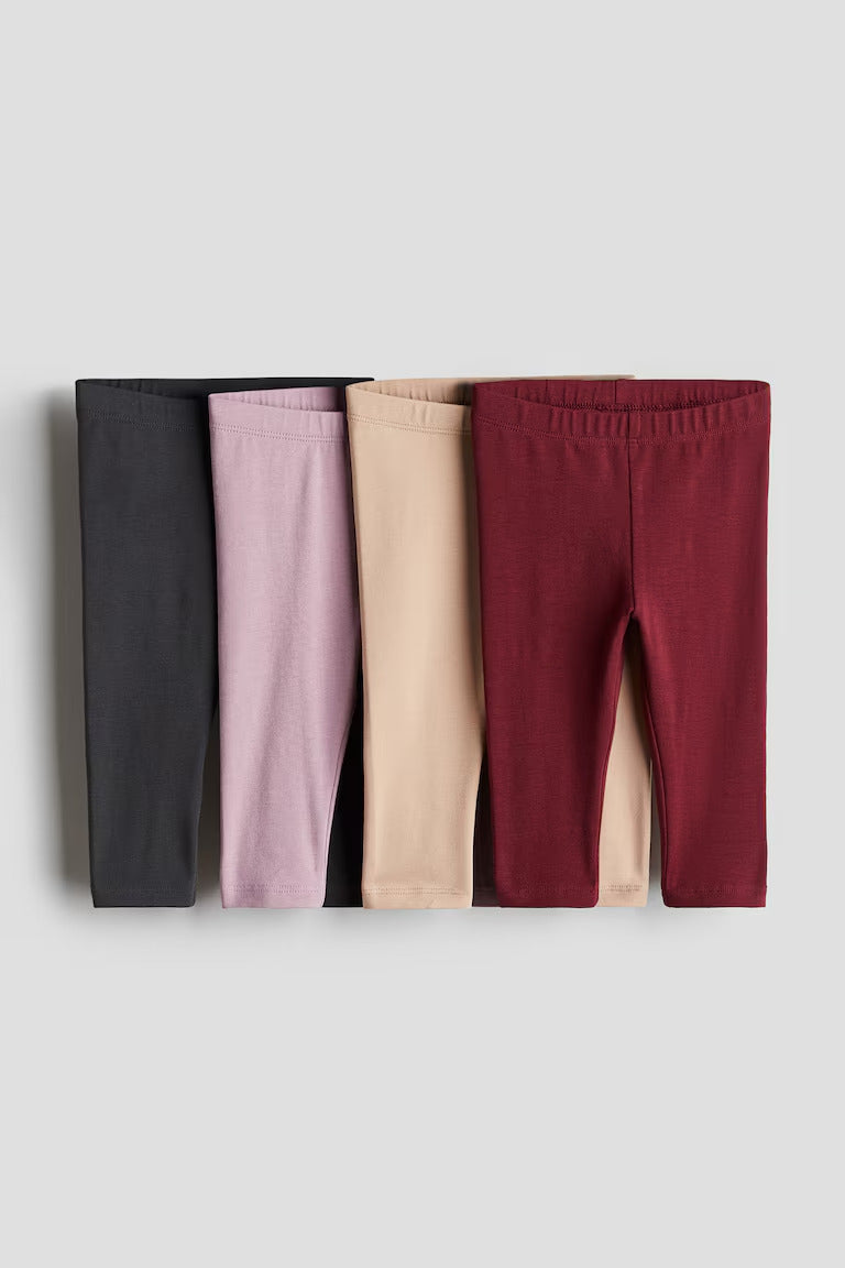 H&M 4-pack Cotton Jersey Leggings