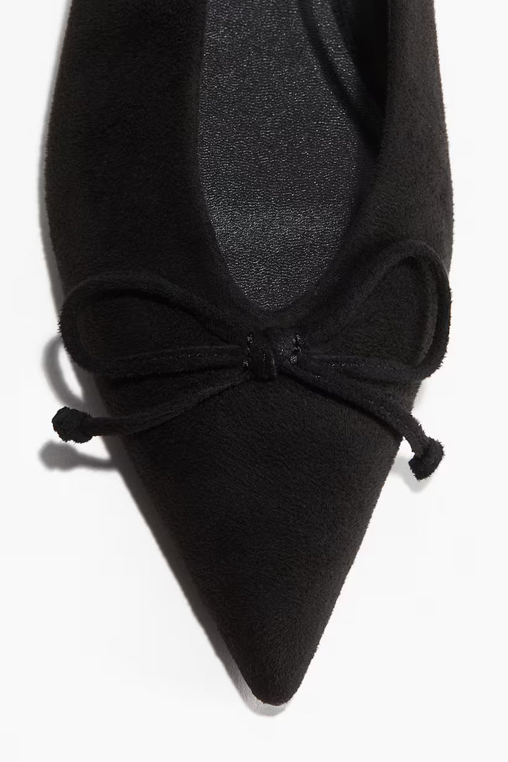 H&M Bow-Decorated Slingbacks