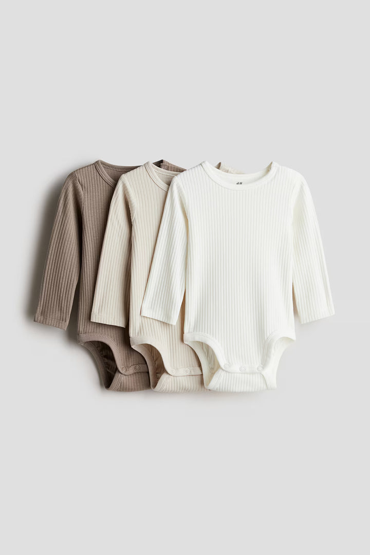 H&M 3-pack Ribbed Bodysuits