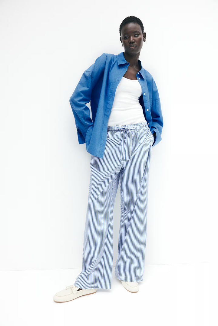 H&M Oversized Linen-Blend Shirt