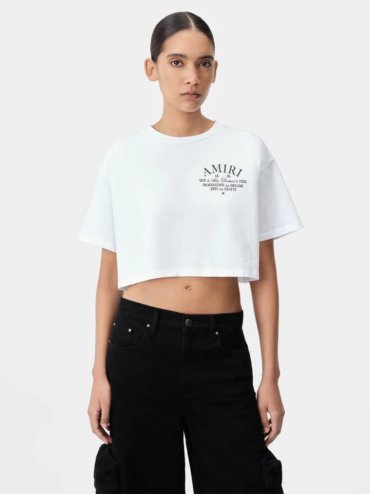 AMIRI WOMEN'S ARTS DISTRICT CROPPED TEE