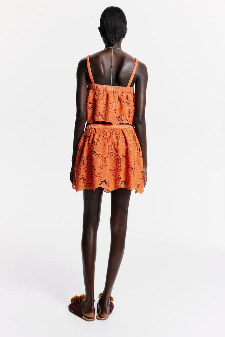 H&M Skirt with Eyelet Embroidery