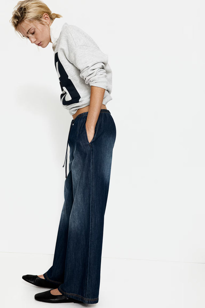 H&M Denim Drawstring Pants