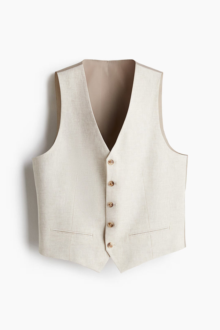H&M Slim-Fit Linen Suit Vest
