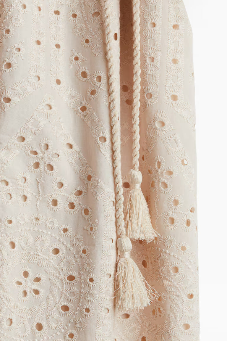 H&M Eyelet Embroidered Shirt Dress