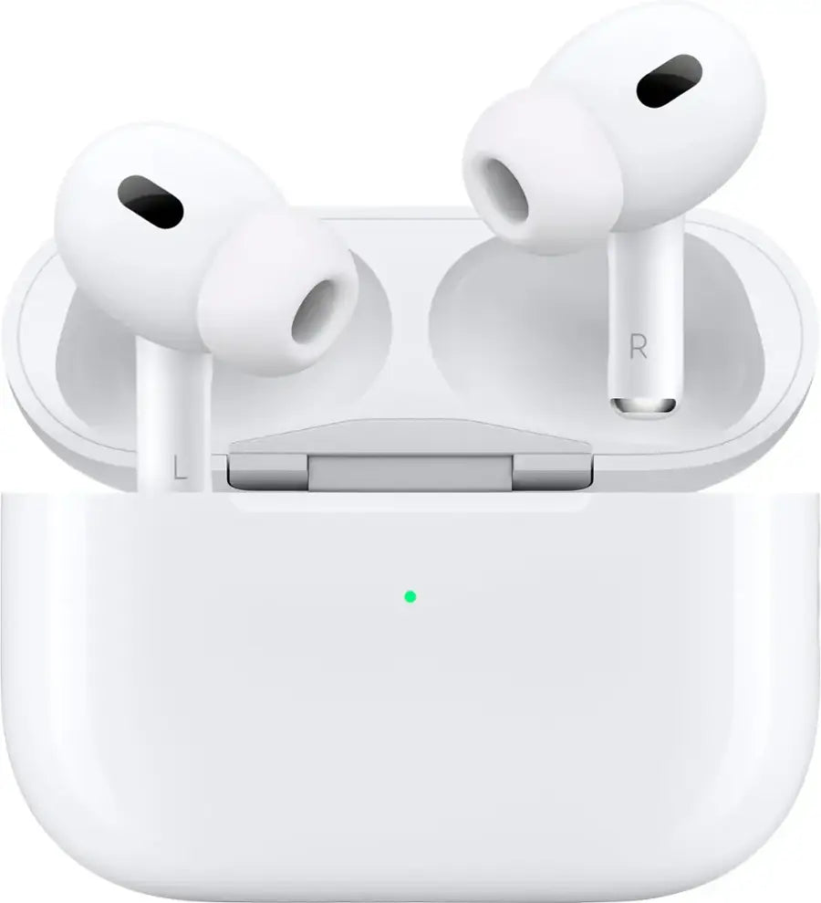 Apple - AirPods Pro 2, Wireless Active Noise Cancelling Earbuds with Hearing Aid Feature - White