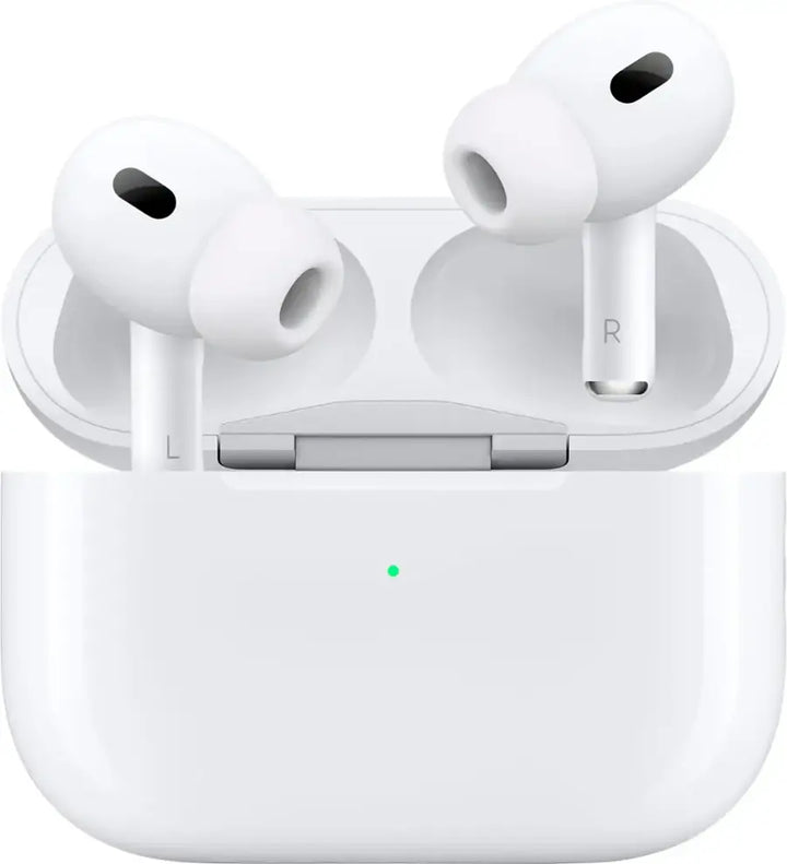 Apple - AirPods Pro 2, Wireless Active Noise Cancelling Earbuds with Hearing Aid Feature - White