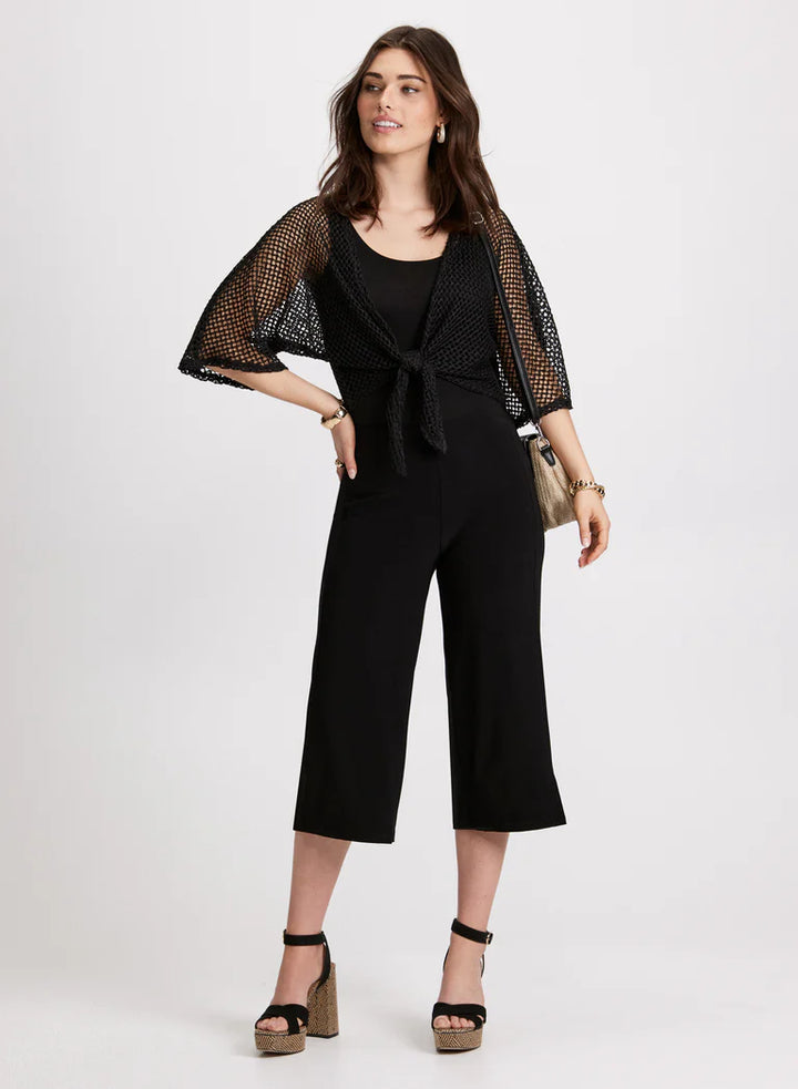 LAURA Tie-Front Crochet Top