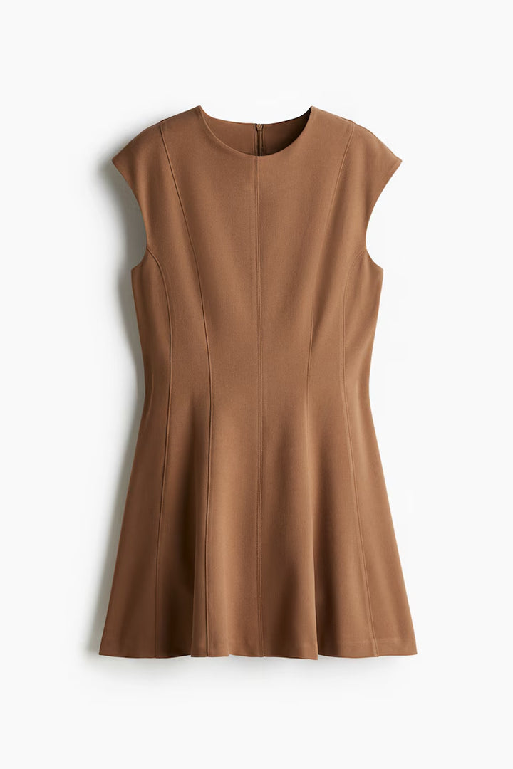 H&M Flared-Skirt Twill Dress