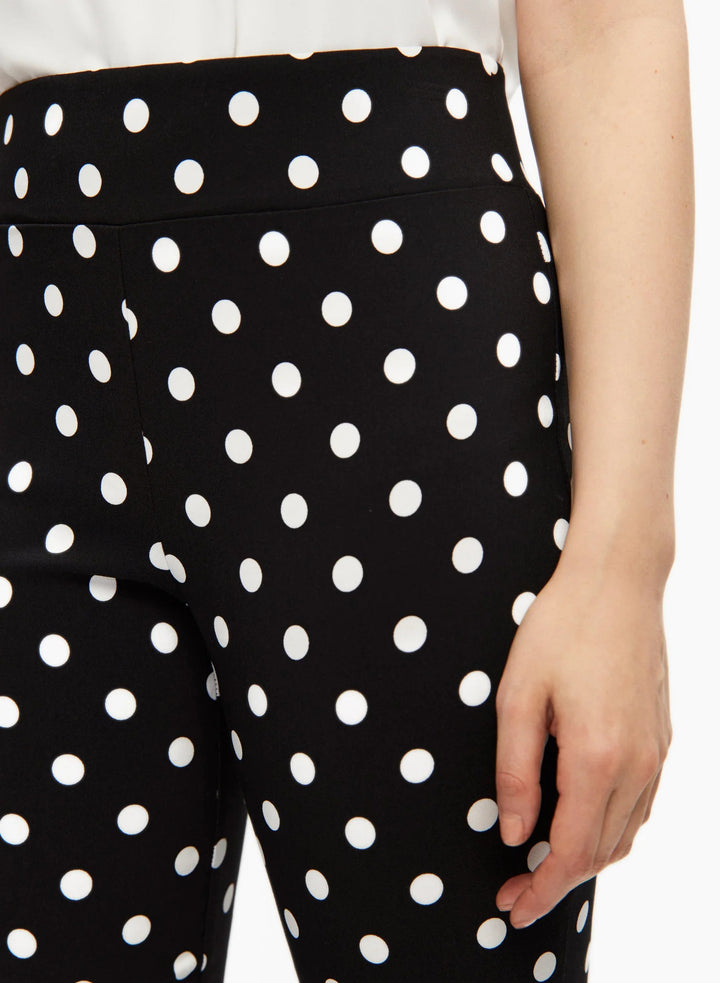 LAURA Polka Dot Print Pull-On Pants