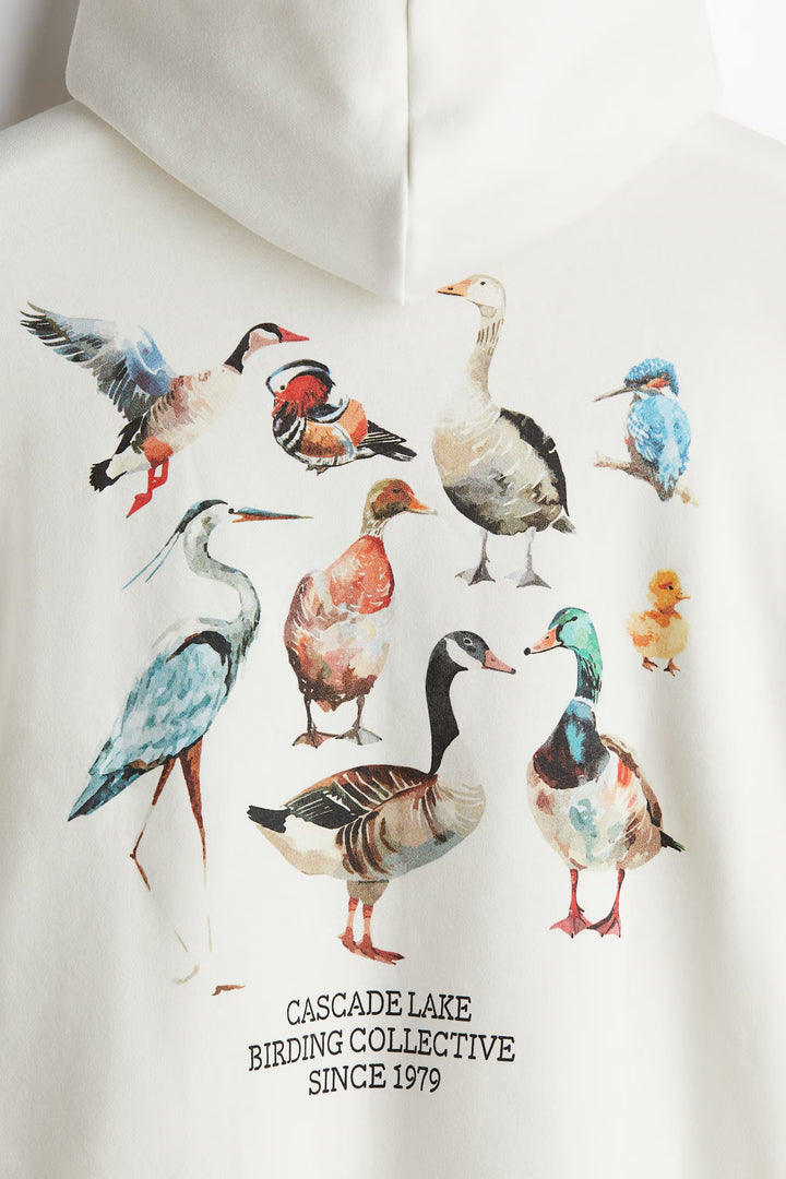 H&M Loose Fit Printed Hoodie