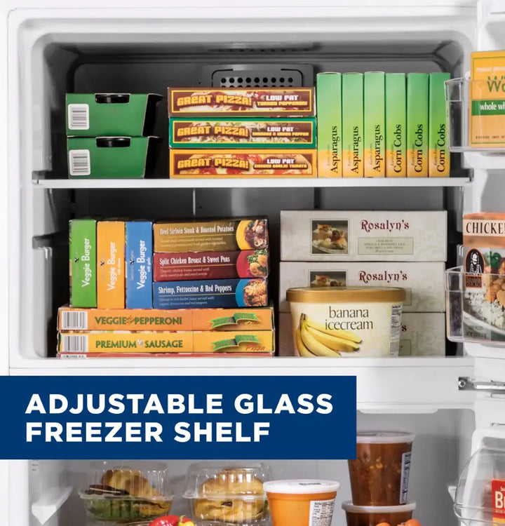 GE - 21.9 Cu. Ft. Top-Freezer Refrigerator with Garage Ready Performance - Stainless Steel