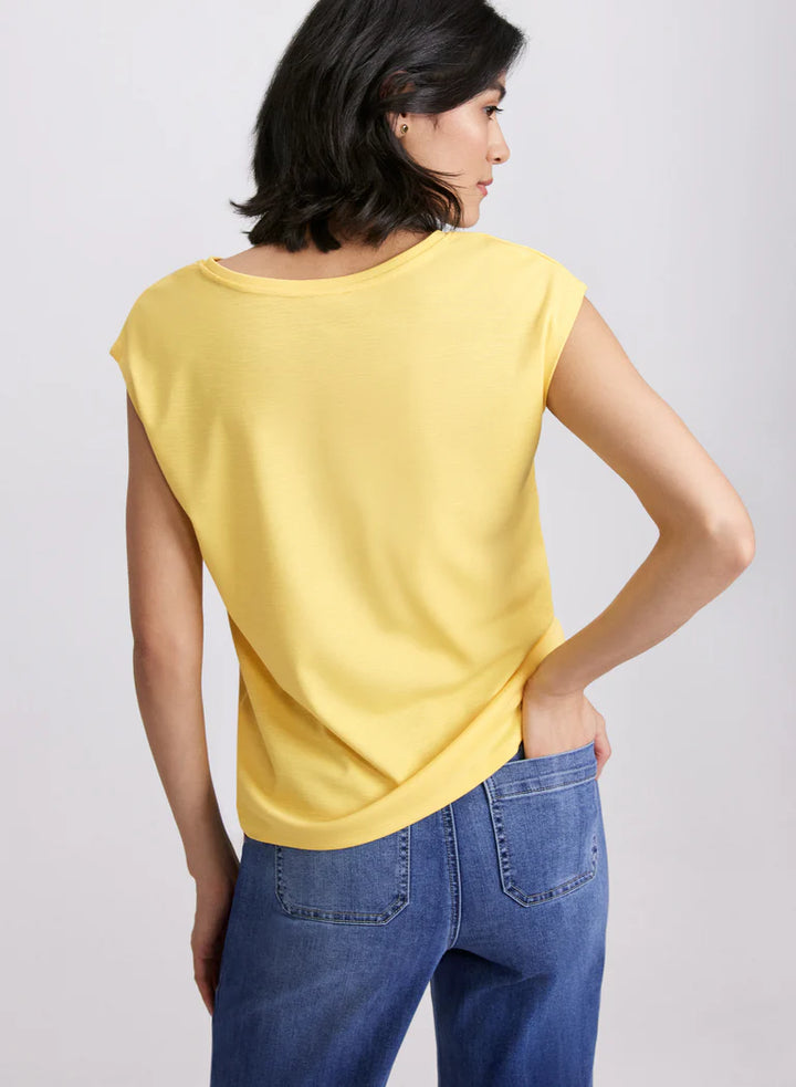 LAURA Metallic Button T-Shirt