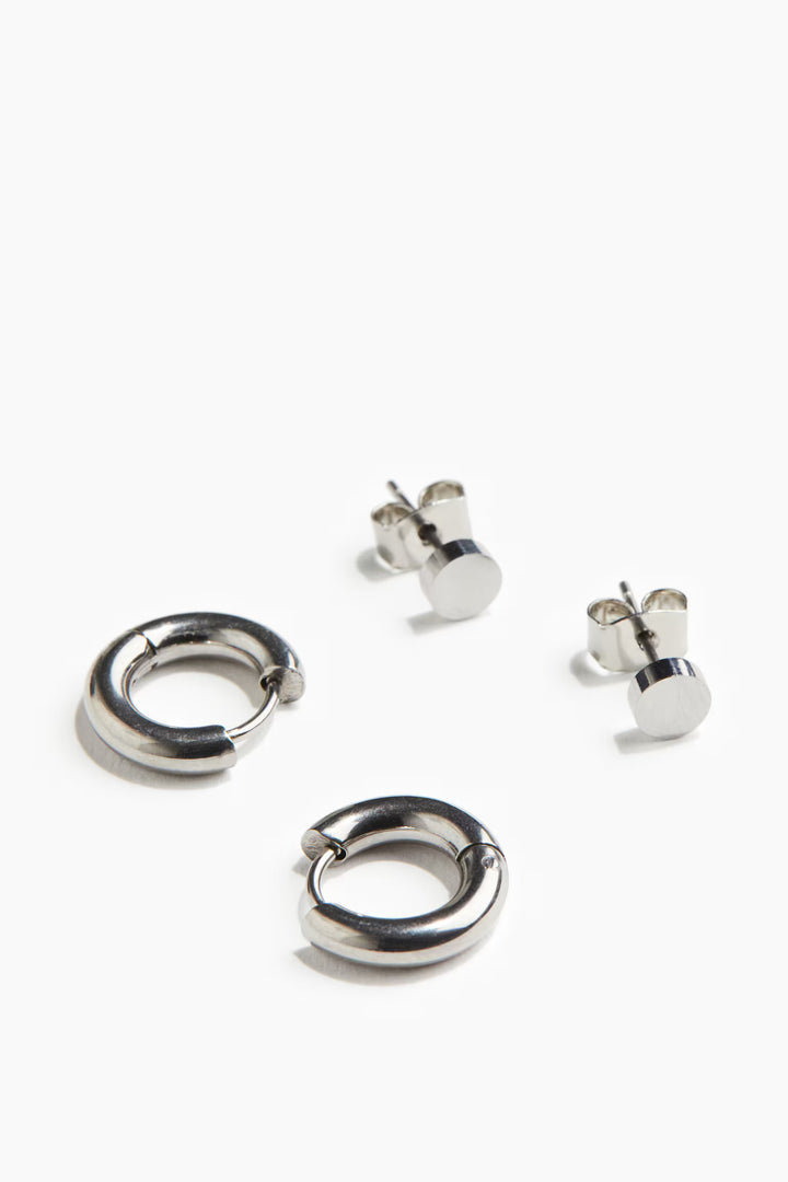 H&M 2 pairs Stainless Steel Earrings
