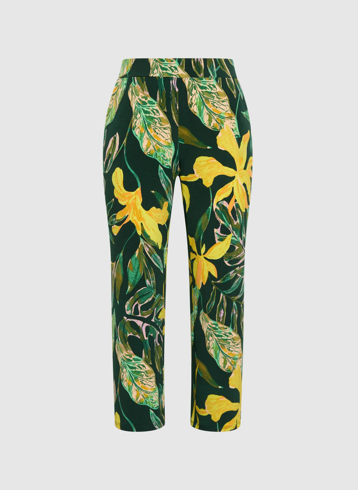 LAURA Palm Print Wide-Leg Pants