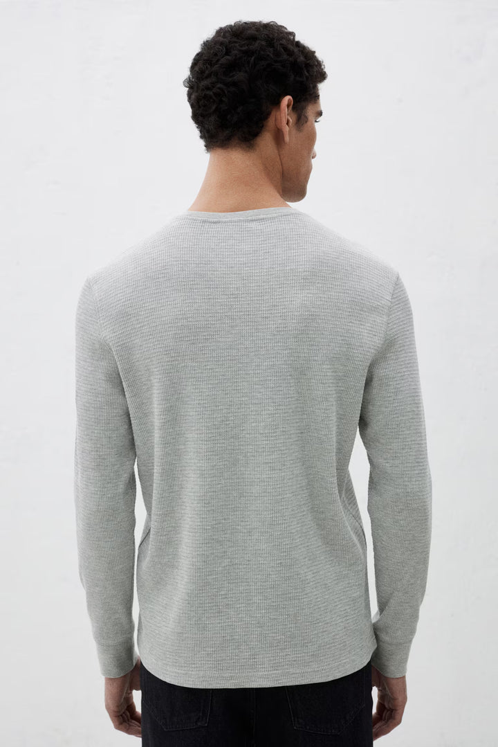 H&M Slim Fit Waffled Jersey Shirt