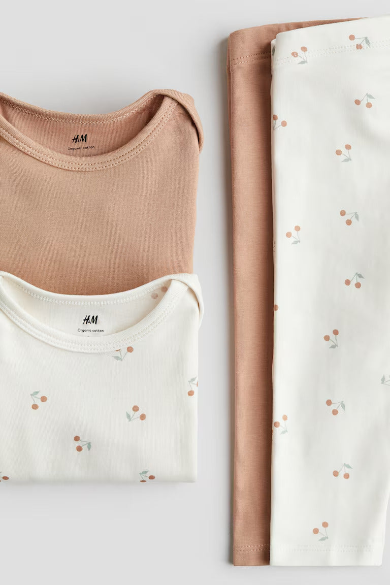 H&M 4-piece Cotton Jersey Set
