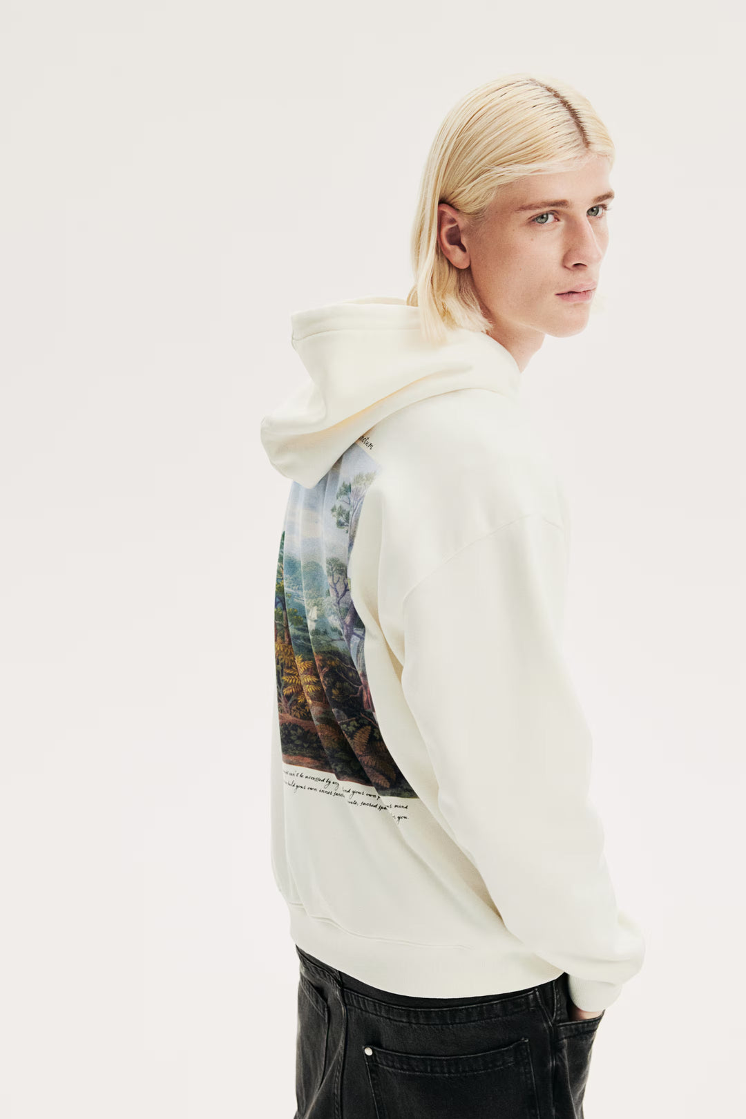 H&M Loose Fit Printed Hoodie